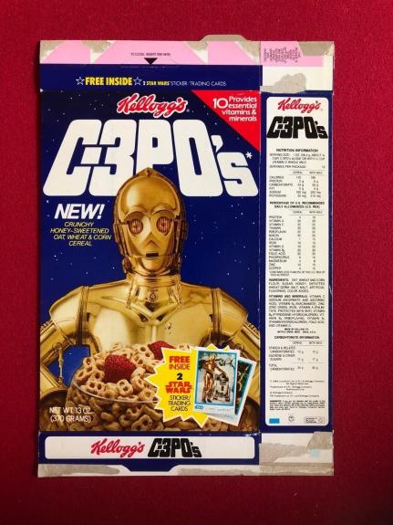 1984, Star Wars, C-3PO's Cereal Box (Flat) Scarce (Kellogg's)