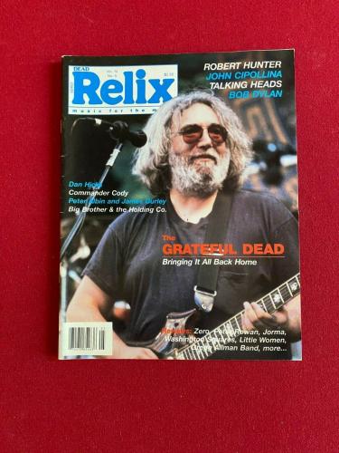 1987, Jerry Garcia, "Relix" Magazine (No Label) Scarce / Vintage (Grateful Dead)