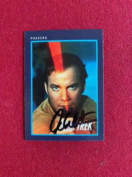 1991, William Shatner (Capt. Kirk), "Autographed" (JSA) Star Trek Card
