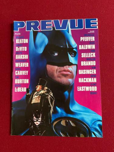 1992, BATMAN, "PREVUE" Magazine (No Label) Vintage / Scarce (Michael Keaton)