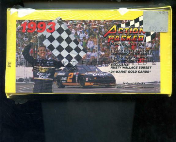1993 Action Packed Series 3 Race Racing Car Card Set Wax Pack Box