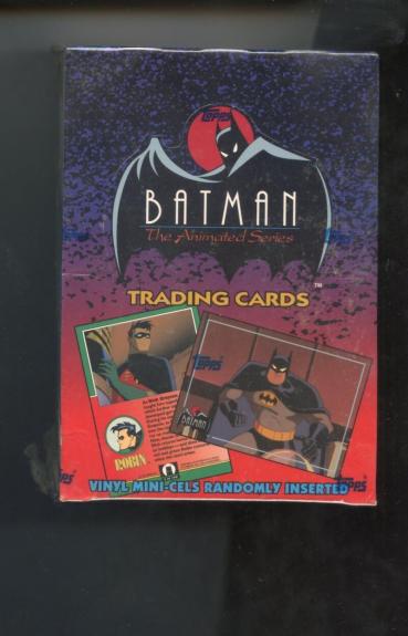 1993 Topps Batman Trading Card set Wax Pack Box And Robin Vinyl Mini-Cels Joker
