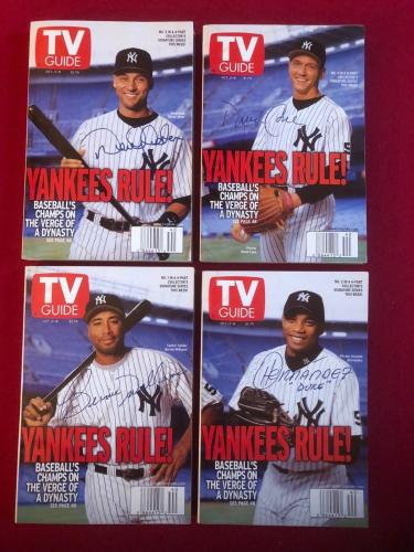 1999, New Derek Jeter (New York Yankees), "TV GUIDE" (Set of 4 Covers) No Labels