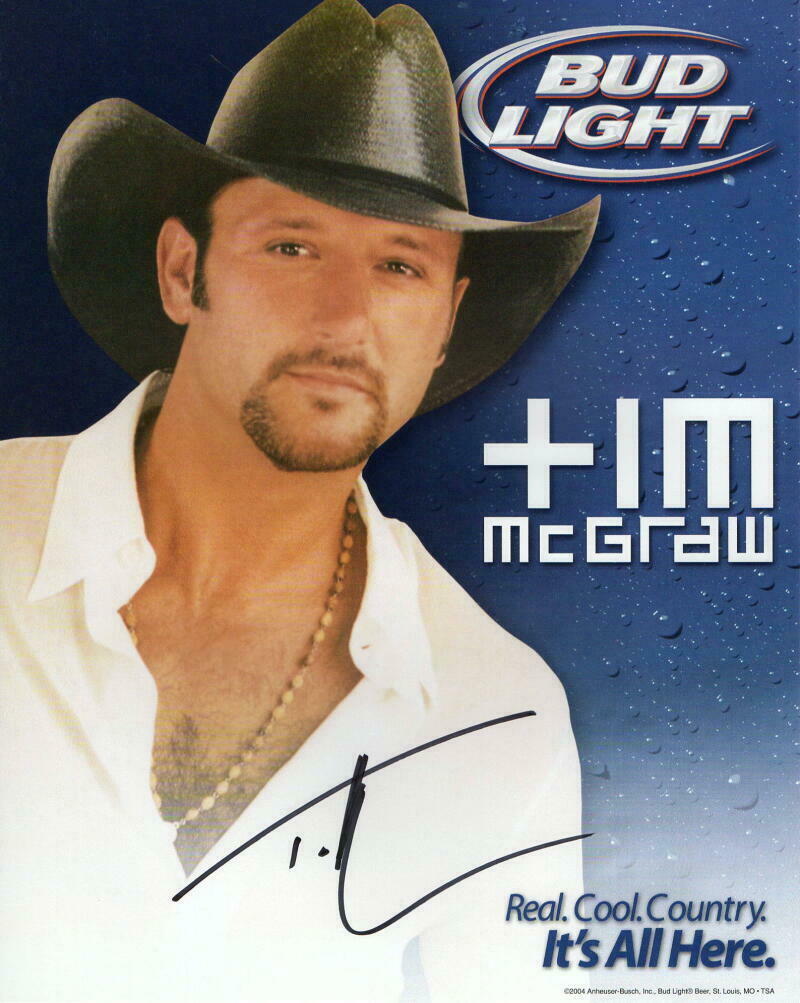2 AUTOGRAPHED PICTURE SIGNED 8X10 PHOTO REPRINT TIM MCGRAW 