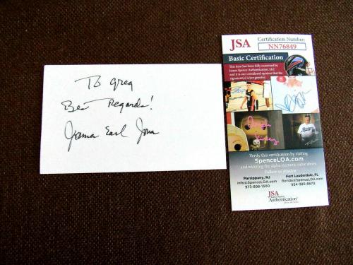 James Earl Jones Best Regards Fod & Dark Vader Signed Auto Vtg Index Card Jsa
