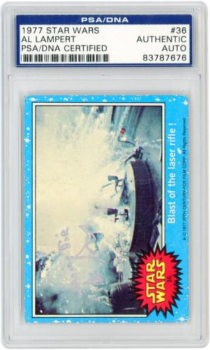 Al Lampert Star Wars Autographed 1977 Topps #36 PSA Authenticated Card