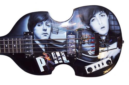 The Beatles Paul McCartney Autographed Airbrushed Hofner Guitar Preorder AFTAL
