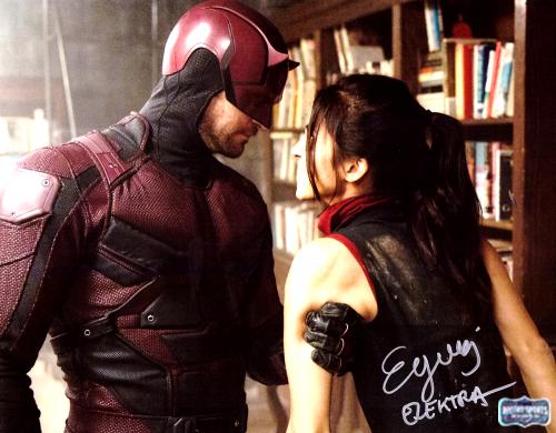 Elodie Yung Signed Daredevil Elektra Unframed 8×10 Photo – With Daredevil with “Elektra” Inscription