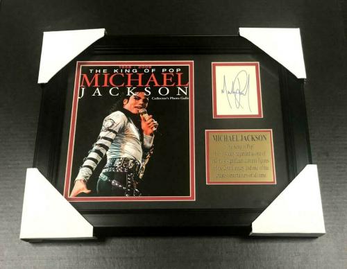 S&E DESING Michael Jackson Signed Autograph Framed Photo Print Top 6 Albums of All time 