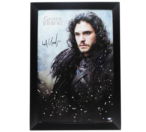 Kit Harington Signed Game of Thrones Framed Jon Snow Poster