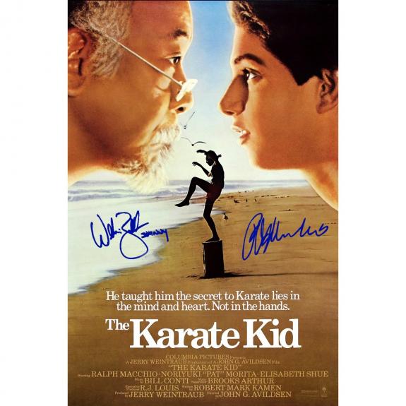 Ralph Macchio & Billy Zabka The Karate Kid Signed 24x36 Movie Poster