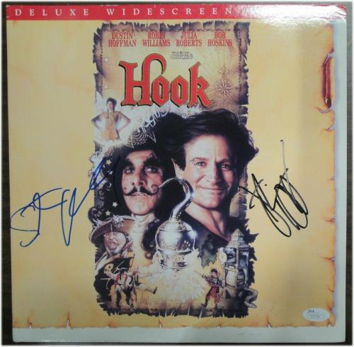 Steven Spielberg Dustin Hoffman Dual Signed Autographed Hook Laser Disk Jsa