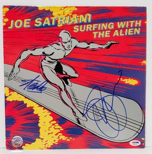 STAN LEE & JOE SATRIANI Signed MARVEL "Surfing With The Alien" Album LP PSA/DNA