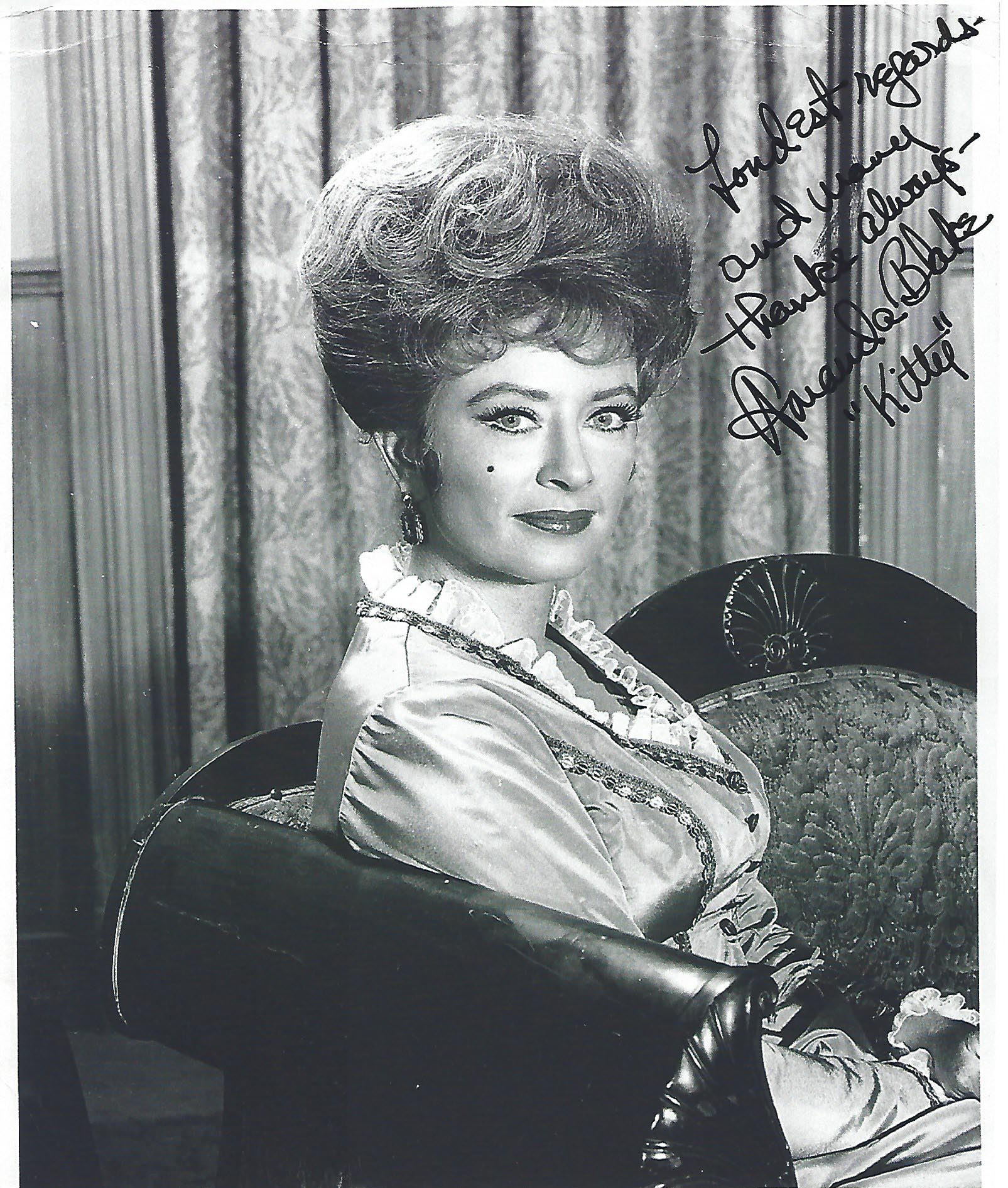 Linda Foster Actress Gunsmoke Signed 3" x 5" Index Card.