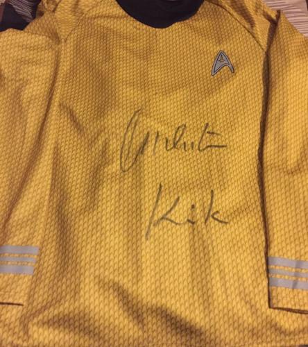 William Shatner Signed Star Trek Shirt W/ Kirk Inscribed Bas Beckett Authentic 3