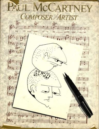 Paul McCartney Autographed Composer/Artist Book w Hand Drawn Sketch TRACKS COA