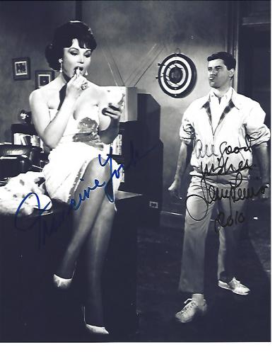 FRANCINE YORK SIGNED 8X10 PHOTO W/ ELVIS PRESLEY IN MOVIE AUTOGRAPH 