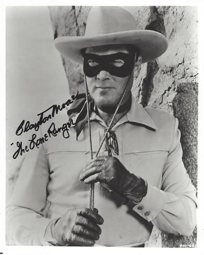 CLAYTON MOORE THE LONE RANGER NAMEPLATE FOR SIGNED PHOTO/MEMORABILIA DISPLAY 
