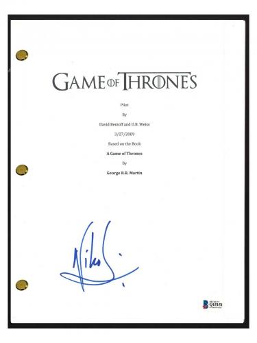 Nikolaj Coster Waldau Signed Autograph GAME OF THRONES Pilot Script Beckett COA