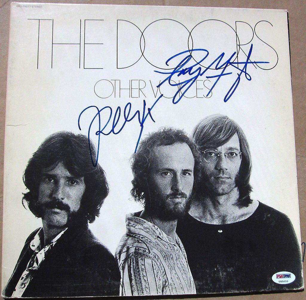 Ray Manzarek Robby Krieger signed The Doors Other Voices LP Album Cover