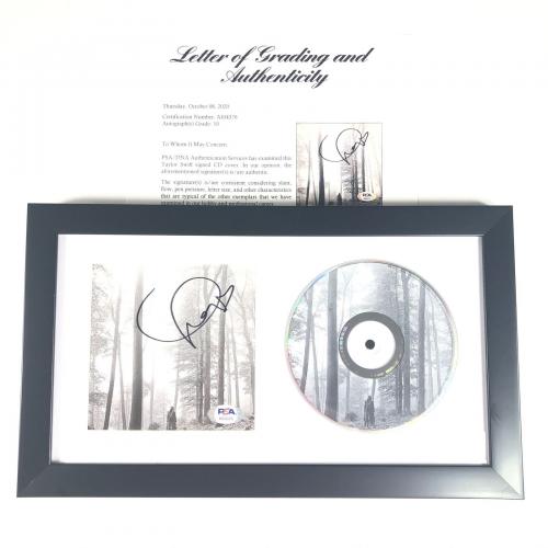 Taylor Swift Signed CD Cover Framed PSA/DNA LOA Auto Grade 10