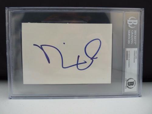 Norman Reedus 2003 Autographed Signed 4x6 Index Card Beckett Certified & Slabbed