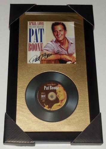 Pat Boone Autographed Greatest Hits Cd Framed Matted April Love