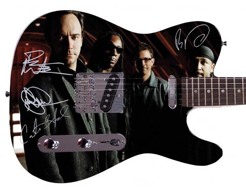 Dave Matthews Band Autographed Facsimile Signed Custom Graphics Guitar