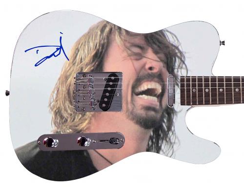 Nirvana Foo Fighters Dave Grohl Autographed Facsimile Signed Custom Graphics Guitar