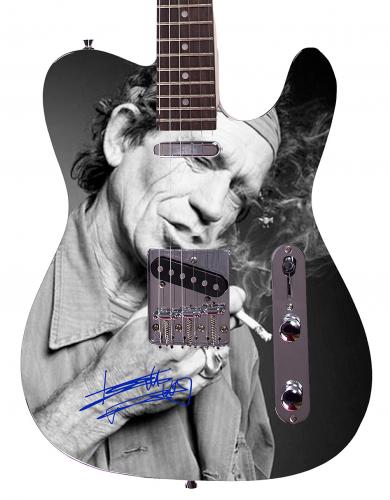 Rolling Stones Keith Richards Autographed Facsimile Signed Guitar