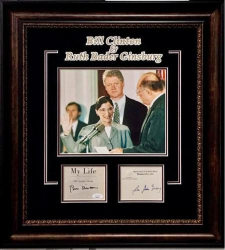 Bill and Hillary Clinton Preprint Autograph 8x10 photo 
