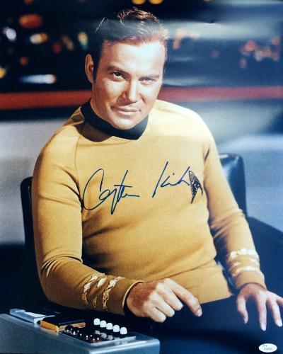 William Shatner Signed " Captain Kirk " 16x20 Photo JSA