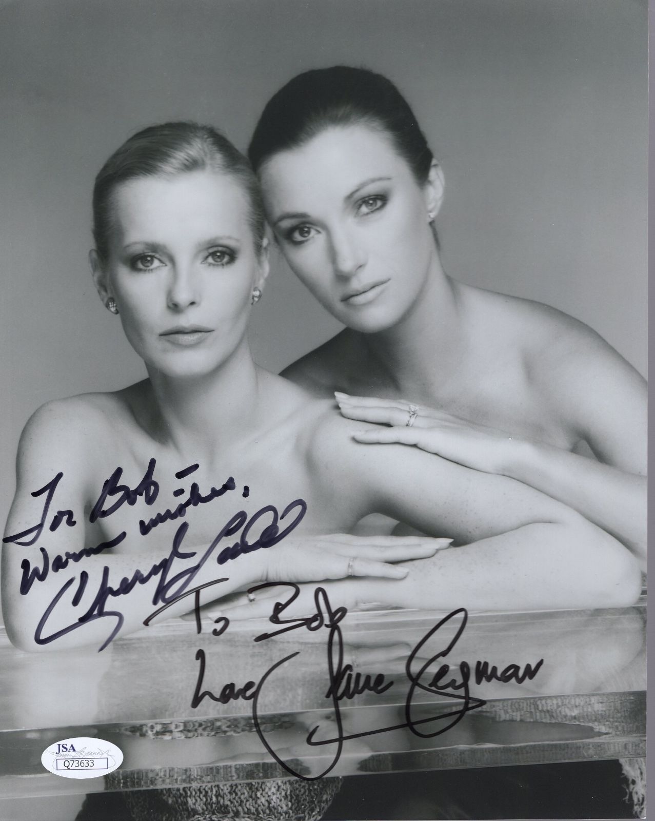 CHERYL LADD+JANE SEYMOUR HAND SIGNED 8x10 PHOTO SEXY ACTRESSES TO BOB JSA