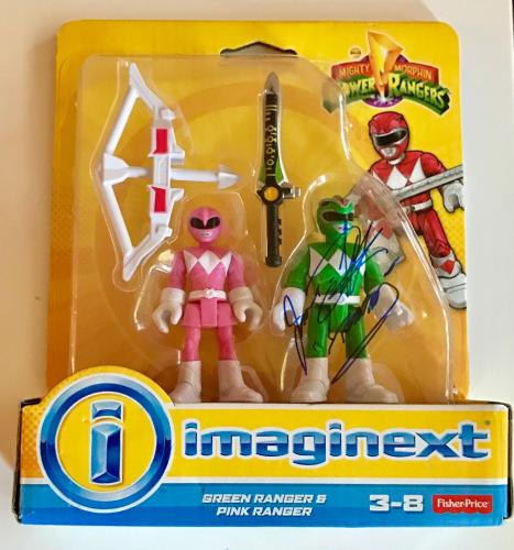 Jason David Frank Green Power Ranger Signed Imaginext Figure Toy PSA/DNA COA
