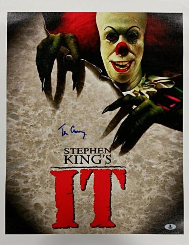 Tim Curry Signed 11x14 Photo IT w/ PSA/DNA COA Actor Stephen King's It Movie 