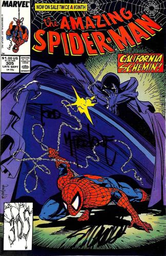 Stan Lee & Todd McFarlane Signed The Amazing Spider-Man #305 Comic BAS #E35333