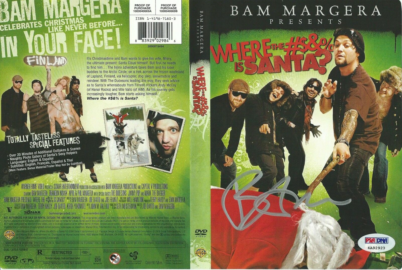 Viva La Bam Margera Signed Jackass 8x10 Photo PSA/DNA COA Autograph CKY Auto'd 5 