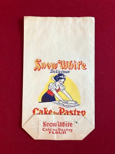 1940's Walt Disney, Snow White, "Un-Used" Large Flour Paper Bag