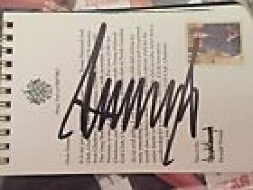 Trump National yardage book Autograph Signed By Donald Trump JSA