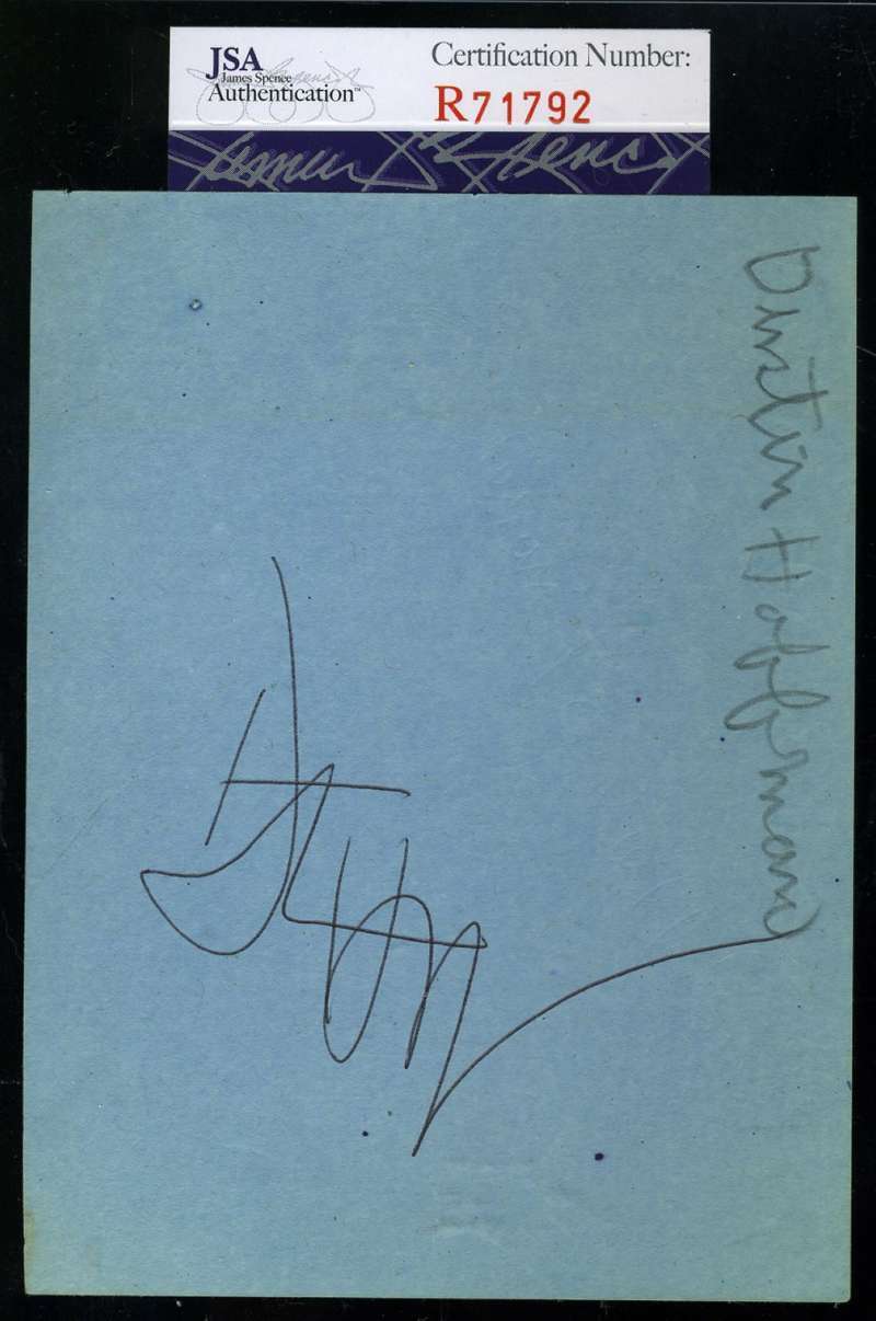 Dustin Hoffman Jsa Coa Hand Signed Album Page Authenticated Autograph