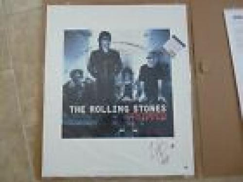 Rolling Stones Charlie Watts Stripped Signed Autograph Lithograph PSA Certified