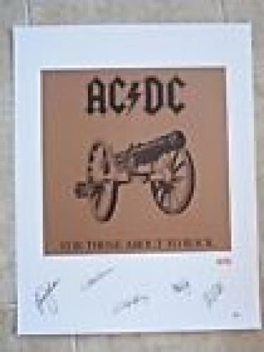 AC/DC Signed Autographed Litho For Those PSA Certified #9 of 50 Artist's Proof