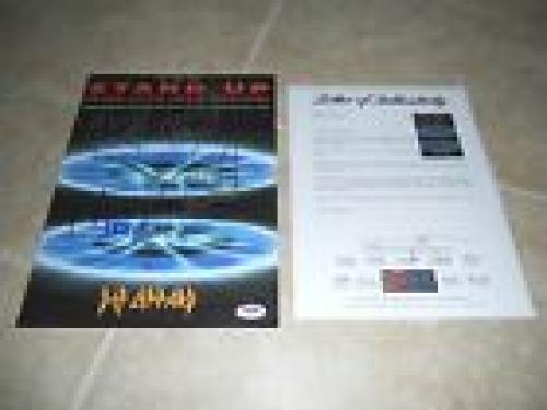 Def Leppard Band Signed Autographed Sheet Music Stand Up x4 PSA Certified