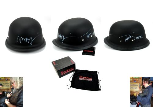 Tommy Flanagan “Chibs Telford” & Mark Boone Jr “Bobby Munson” Signed Black Matte Daytona Authentic Biker Helmet