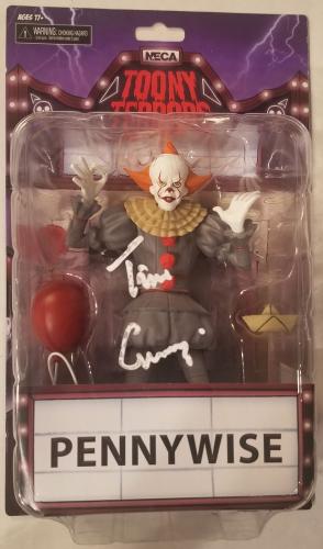 TIM CURRY Signed PENNYWISE w/ Boat IT Toony Terrors Action Figure AUTO BAS COA