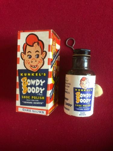 1950's, Howdy Doody, Bottle Shoe Polish w/ Original Box (Scarce / Vintage)