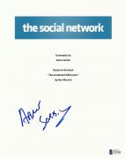 Aaron Sorkin Signed Auto 'the Social Network' Full Script Screenplay Beckett