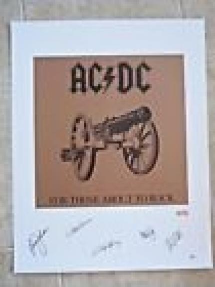 AC/DC Signed Autographed Litho For Those PSA Certified #9 of 50 Artist's Proof