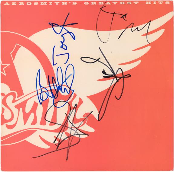 Aerosmith Autographed Greatest Hits Album with 5 Signatures - JSA