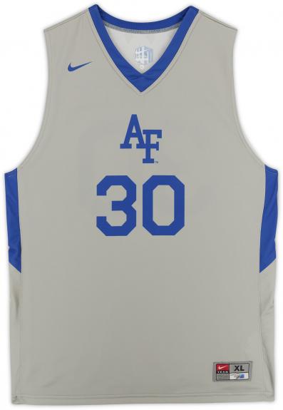 Air Force Falcons Team-Issued #30 Gray Jersey with Blue Collar from the Basketball Program - Size XL